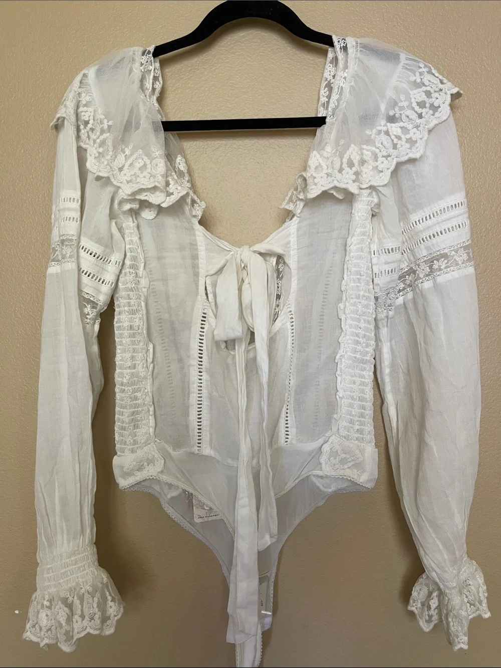 Free People Bodysuit Ruffled Top